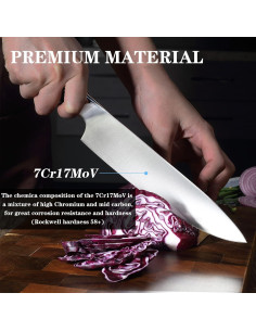 Cuchillo de Chef PAUDIN 20.32 cm Acero Inoxidable Forjado 2