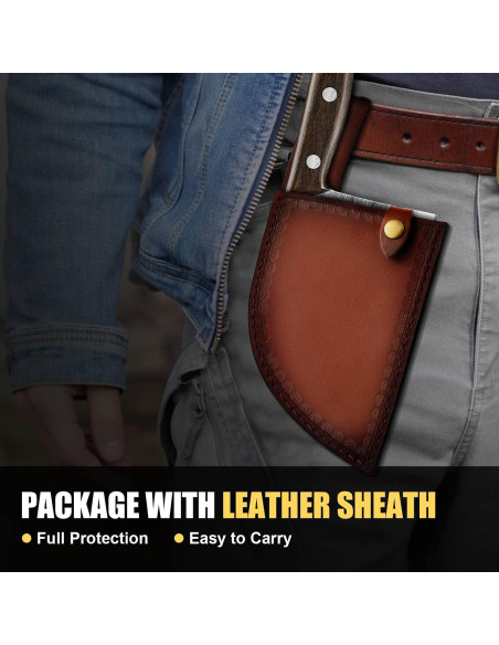 Cuchillo de Chef Forjado ENOKING 17 cm Acero Carbono Mango Madera