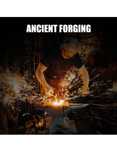 Cuchillo de Chef Forjado ENOKING 17 cm Acero Carbono Mango Madera