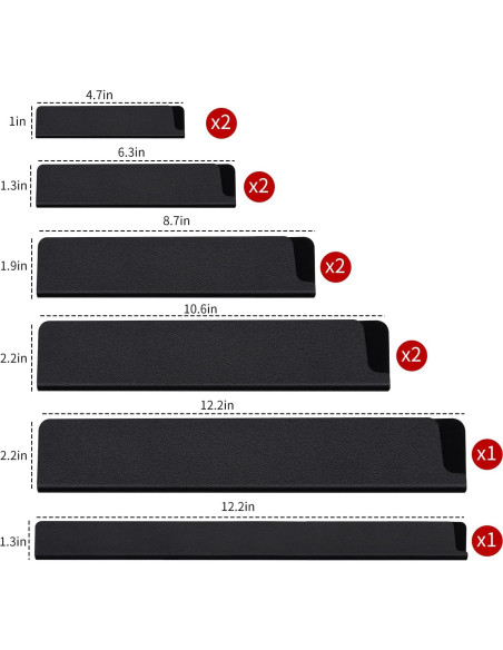 Juego de 10 protectores de cuchillo universal ABS sin BPA