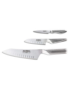 Conjunto de cuchillos Global Classic 3 piezas - Santoku 17.78 cm