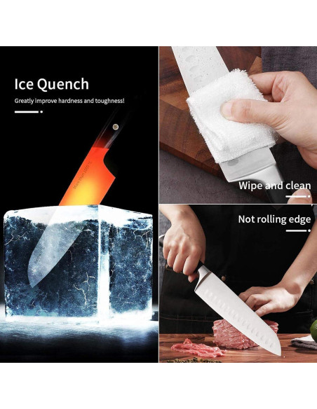 Cuchillo Santoku MAD SHARK 20.32 cm Acero Inoxidable Afilado