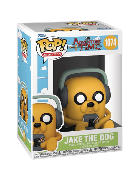 Figura de Vinilo Pop! Funko Jake con Jugador 9.5 cm Hora de Aventura
