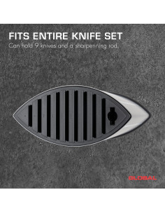 Bloque de Cuchillos Global GKB-52/CB Negro 10 Ranuras 2