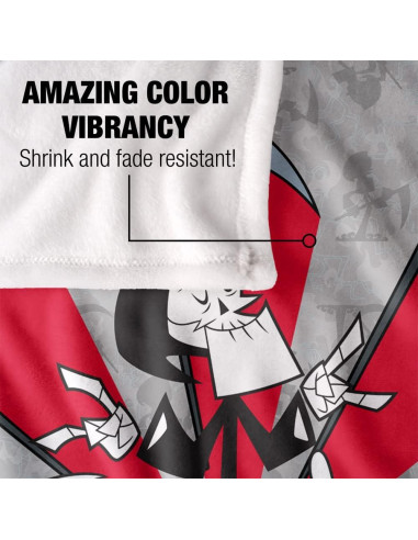 Manta Suave Aventura Grim Billy y Mandy 91x147 cm