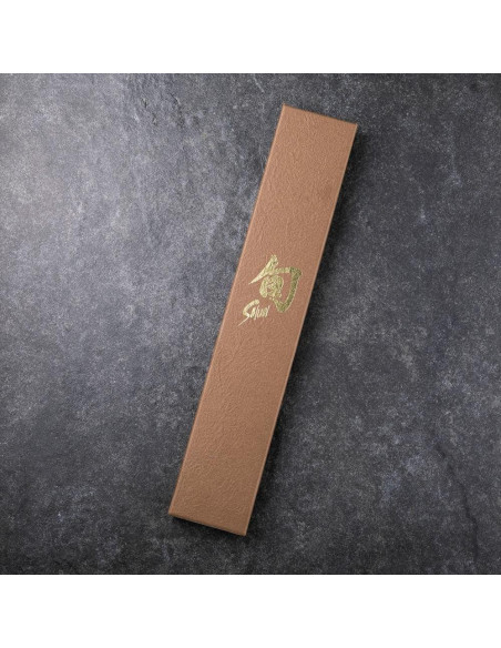 Cuchillo Nakiri Shun Premier 14 cm Acero Damasco Pakkawood