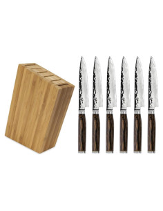 Conjunto de cuchillos de carne Shun Premier 6 piezas con bloque