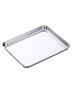 Bandeja de Horno Antiadherente Acero Inoxidable 30.99x24cm Plata