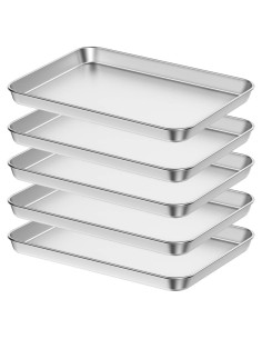 Juego de 5 bandejas para hornear Bastwe 44.5x33cm acero inoxidable