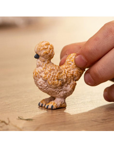 Figura de Pollo Silkie Schleich 14891 - Juguete Realista 5.7 cm 2