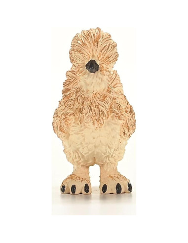 Figura de Pollo Silkie Schleich 14891 - Juguete Realista 5.7 cm