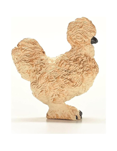 Figura de Pollo Silkie Schleich 14891 - Juguete Realista 5.7 cm