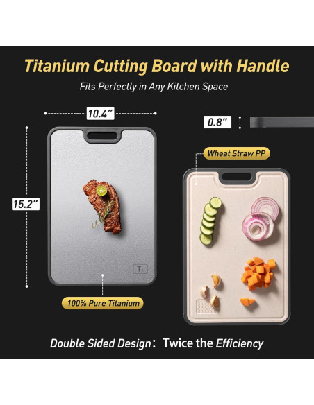 Tabla de Cortar de Titanio Socisen Grande 38.6x26.4cm Antideslizante