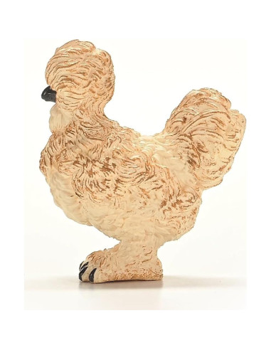 Figura de Pollo Silkie Schleich 14891 - Juguete Realista 5.7 cm