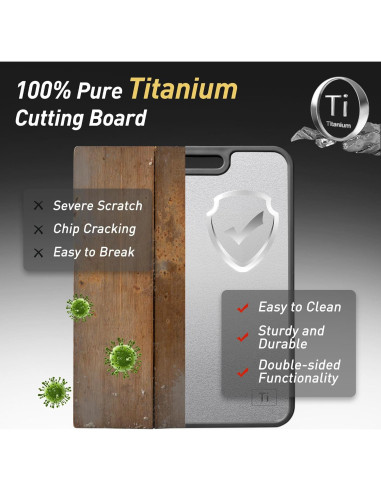 Tabla de Cortar de Titanio Socisen Grande 38.6x26.4cm Antideslizante