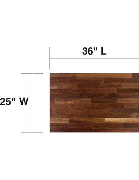 Encimera de Nuez John Boos WALKCT-BL3625-O 91.44x63.5 cm