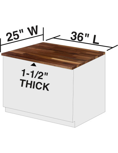 Encimera de Nuez John Boos WALKCT-BL3625-O 91.44x63.5 cm