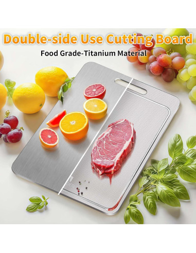 Tabla de Cortar de Titanio ZYBIDEAL 35.56x25.4 cm Antideslizante