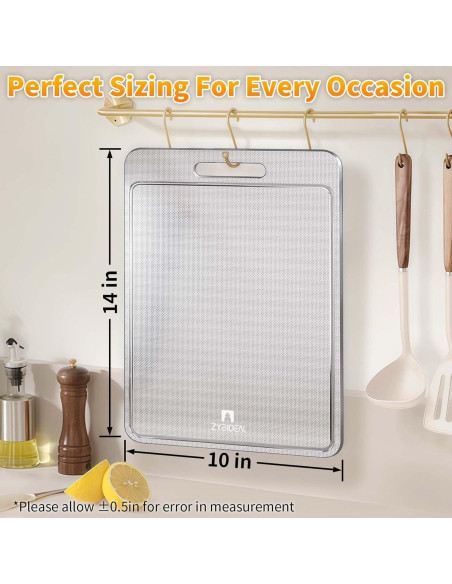 Tabla de Cortar de Titanio ZYBIDEAL 35.56x25.4 cm Antideslizante