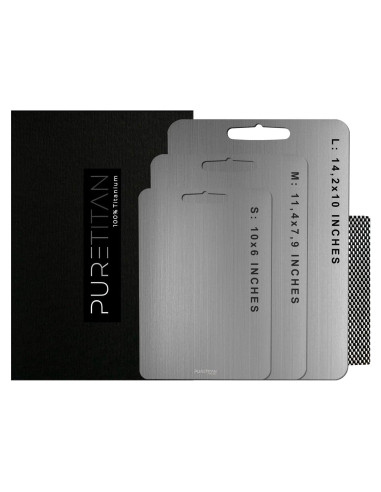 Tabla de Cortar de Titanio Pure Titan 25.4x15.2cm Antimicrobiana