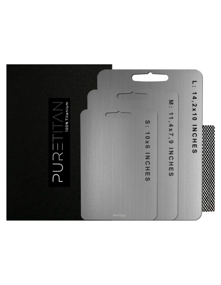 Tabla de Cortar de Titanio Pure Titan 25.4x15.2cm Antimicrobiana