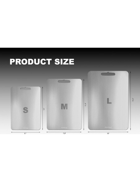 Tabla de Cortar de Titanio Pure Titan 25.4x15.2cm Antimicrobiana