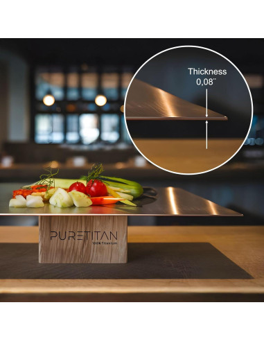 Tabla de Cortar de Titanio Pure Titan 25.4x15.2cm Antimicrobiana