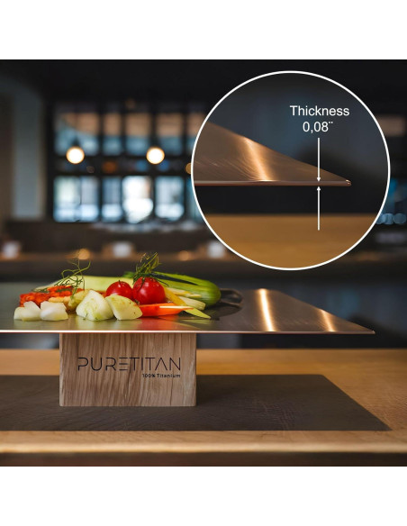 Tabla de Cortar de Titanio Pure Titan 25.4x15.2cm Antimicrobiana