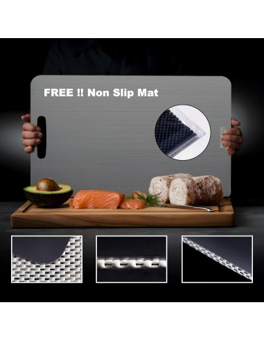 Tabla de Cortar de Titanio Pure Titan 25.4x15.2cm Antimicrobiana