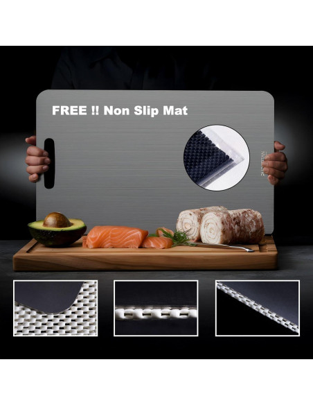 Tabla de Cortar de Titanio Pure Titan 25.4x15.2cm Antimicrobiana