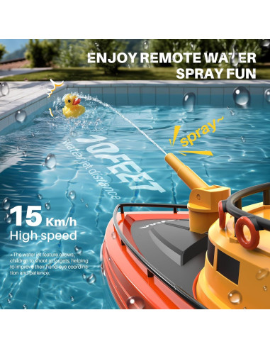 Barco de Control Remoto SYMA Q14 Bombero 40 cm 15 km/h