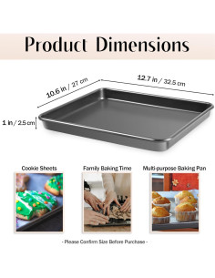 Juego de 2 Bandejas para Hornear Antiadhesivas Kazozobi 32.3 cm 2