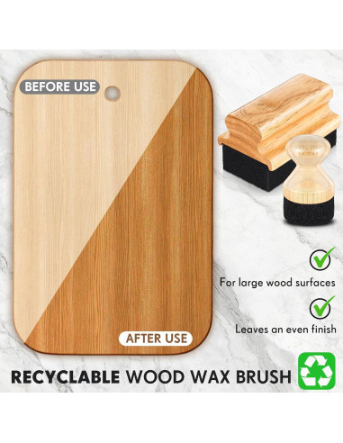 Aplicador de Cera de Aceite Qinyoung 2 Pcs para Tablas de Cortar