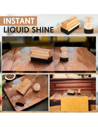 Aplicador de Cera de Aceite Qinyoung 2 Pcs para Tablas de Cortar