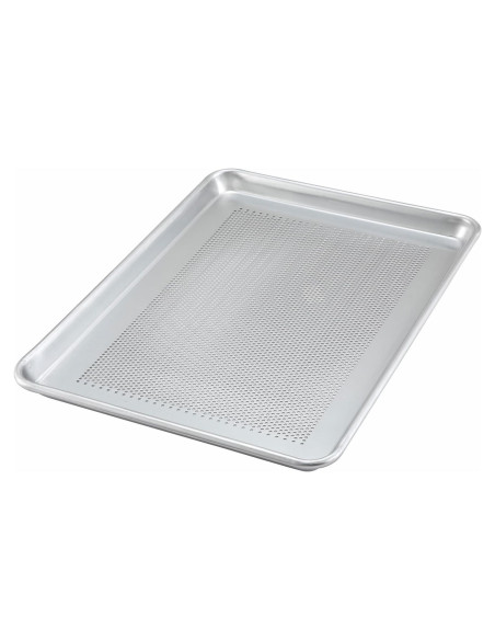 Bandeja de Horno Perforada Winco 33x46 cm Aluminio Grado Comercial