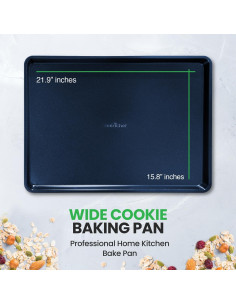 Bandeja para Hornear Galletas NutriChef XL Antiadherente 55.4x40.1cm 2