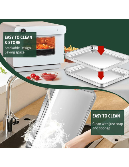 Juego de Bandejas Cuarteras CEKEE con Rejillas de Enfriamiento