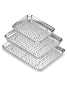 Juego de 3 Bandejas para Galletas Fire More Acero Inoxidable 23/30/41 cm