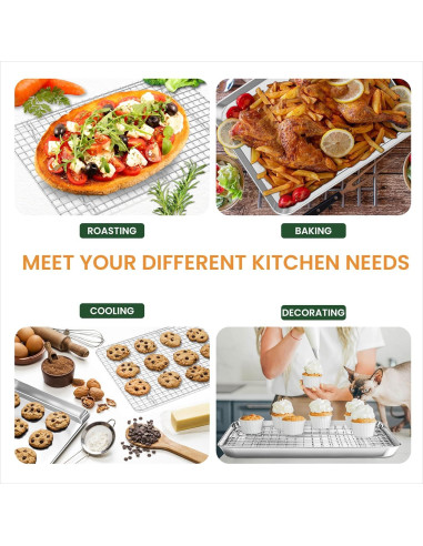 Juego de 3 Bandejas para Galletas Fire More Acero Inoxidable 23/30/41 cm