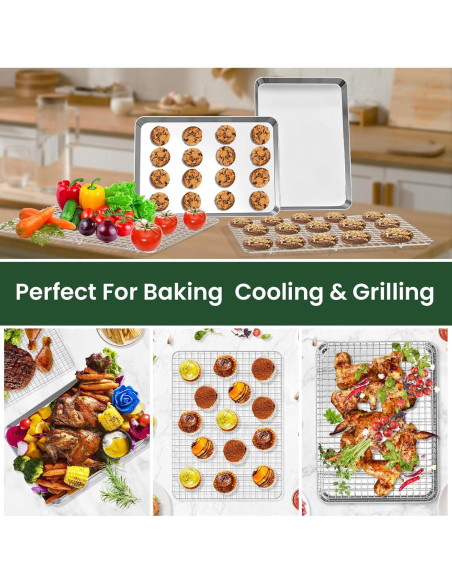 Juego de 3 Bandejas para Galletas Fire More Acero Inoxidable 23/30/41 cm