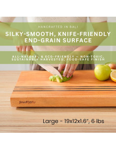 Tabla de Cortar de Madera de Caoba SHUMARU 48.3x30.5 cm 2