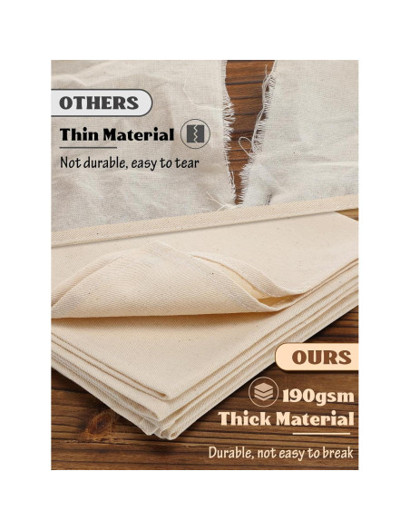 Toallas de Té ANPHSIN 71x71cm 100% Algodón para Fermentación Pan