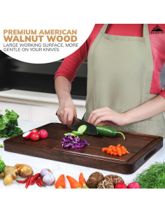 Tabla de Cortar de Madera de Nogal Badibest 45.72x30.48 cm 2