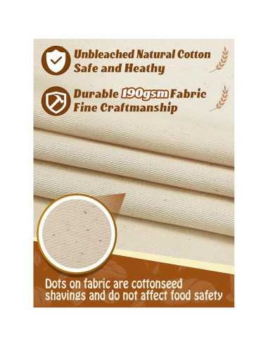 Toallas de Té ANPHSIN 71x71cm 100% Algodón para Fermentación Pan