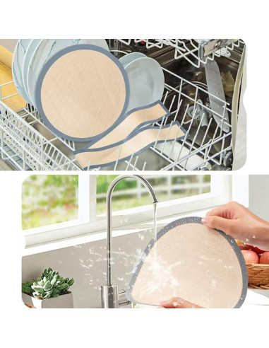 Paquete de 2 Tapetes de Silicona RUNZI 22.35 cm Antiadherente