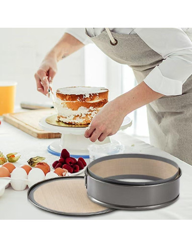 Paquete de 2 Tapetes de Silicona RUNZI 22.35 cm Antiadherente