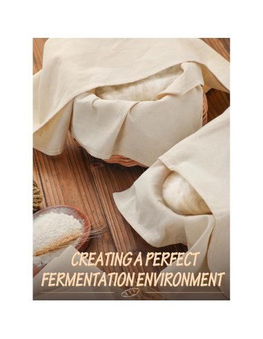 Toallas de Té ANPHSIN 71x71cm 100% Algodón para Fermentación Pan