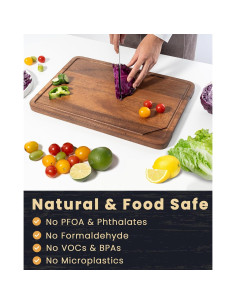 Tabla de Cortar de Madera de Nogal Axeman 43x28 cm con Canal 2