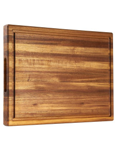 Tabla de Cortar Grande COZIFA de Acacia 43.2x30.5cm con Canal