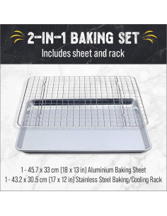 Juego de Bandejas para Hornear Checkered Chef 2 Piezas 45.7x33cm 2